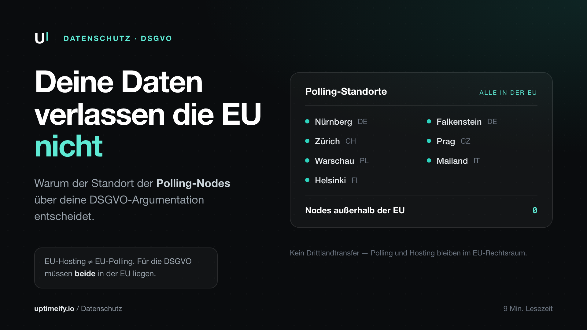 Europakarte mit Monitoring-Standorten in Deutschland, der Schweiz, Tschechien, Polen, Italien und Finnland