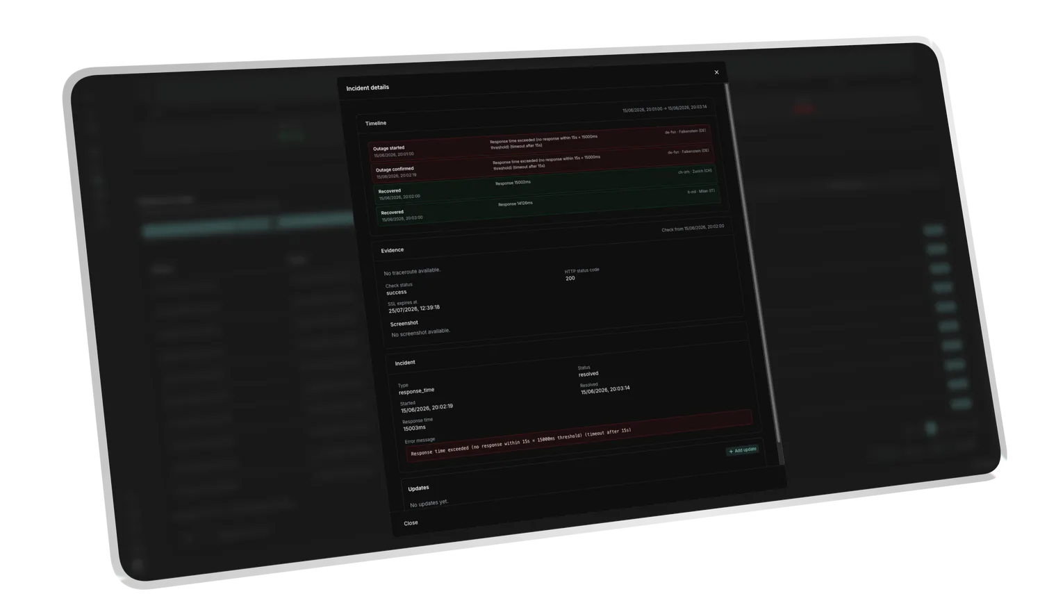 in your client's browser.