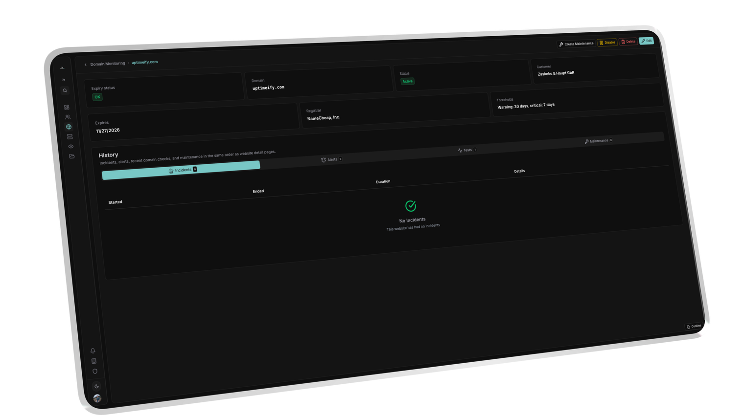 One dashboard.